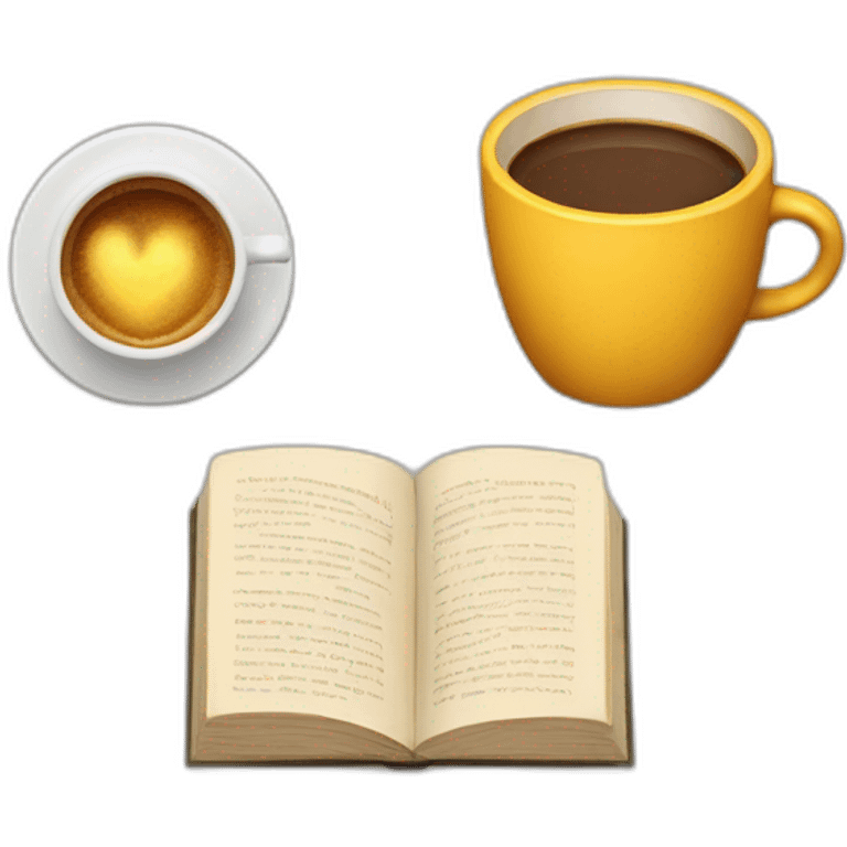 Book and Coffee emoji