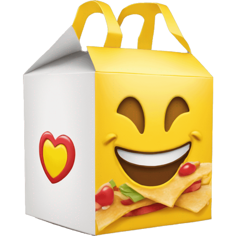 happy meal box loving emoji