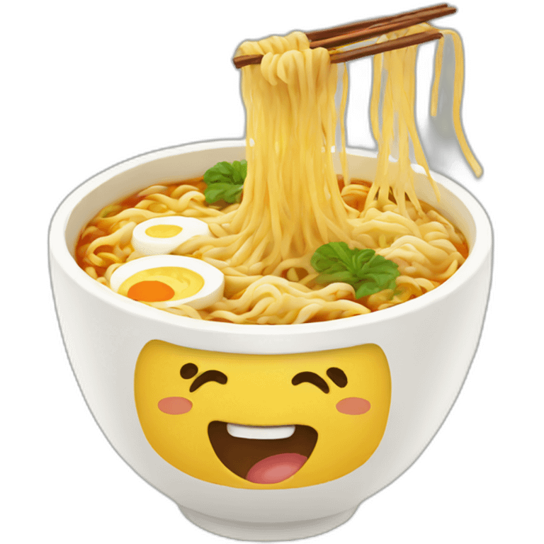 Happy ramen emoji