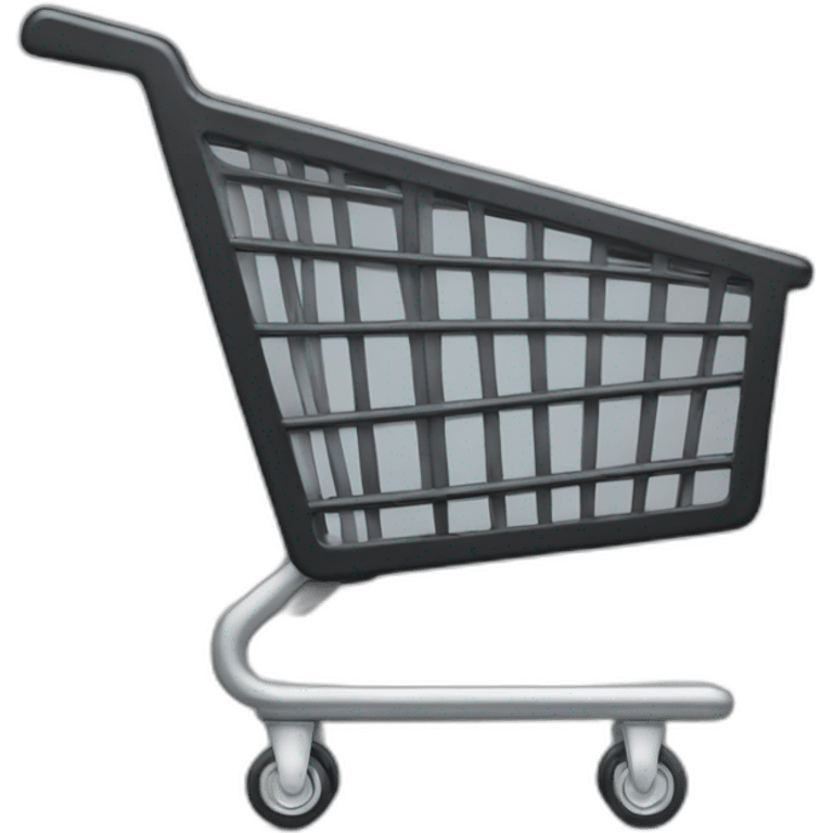 black shopping cart emoji