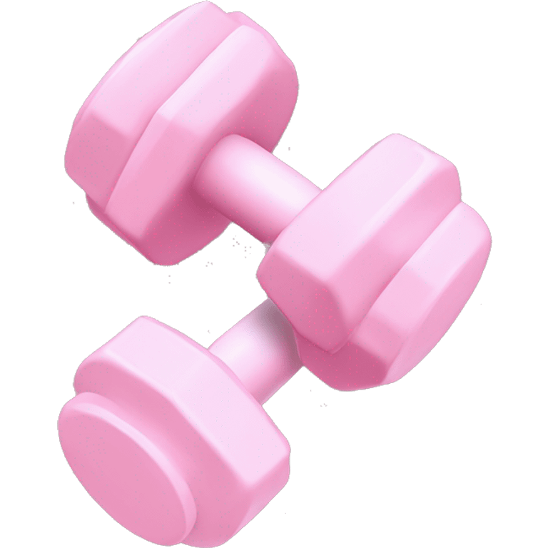 Light pink dumbbells emoji