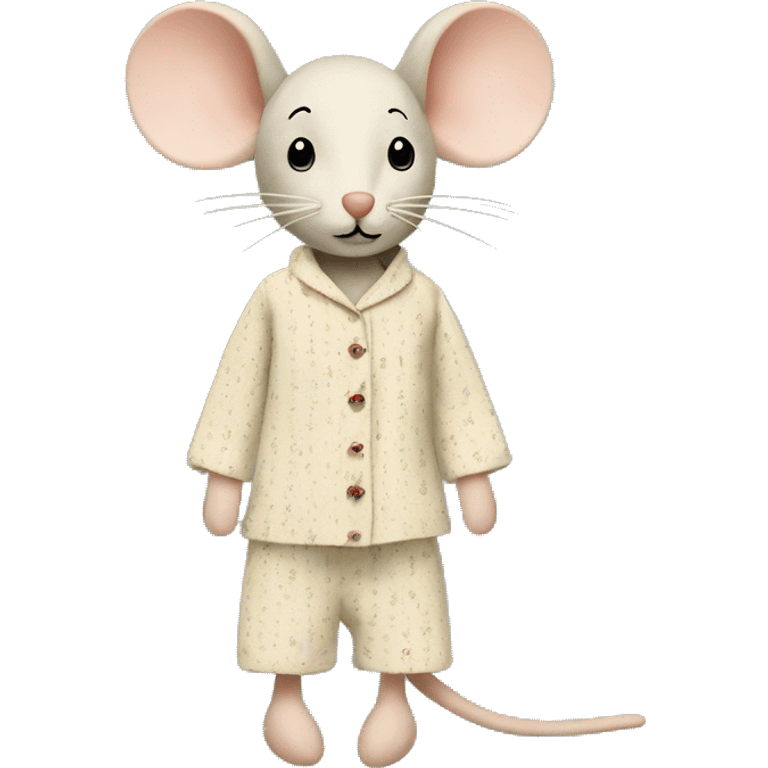 maileg fabric mouse in pajamas emoji