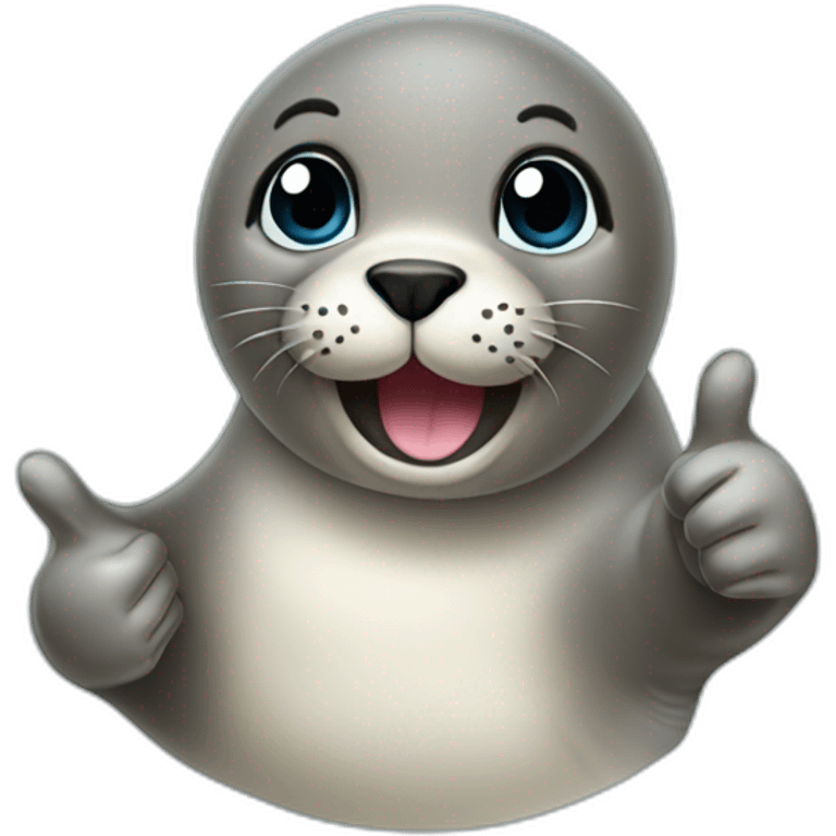 Seal gives thumbs up emoji