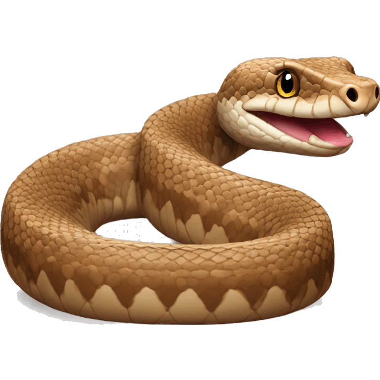 Brown western hognose snake emoji