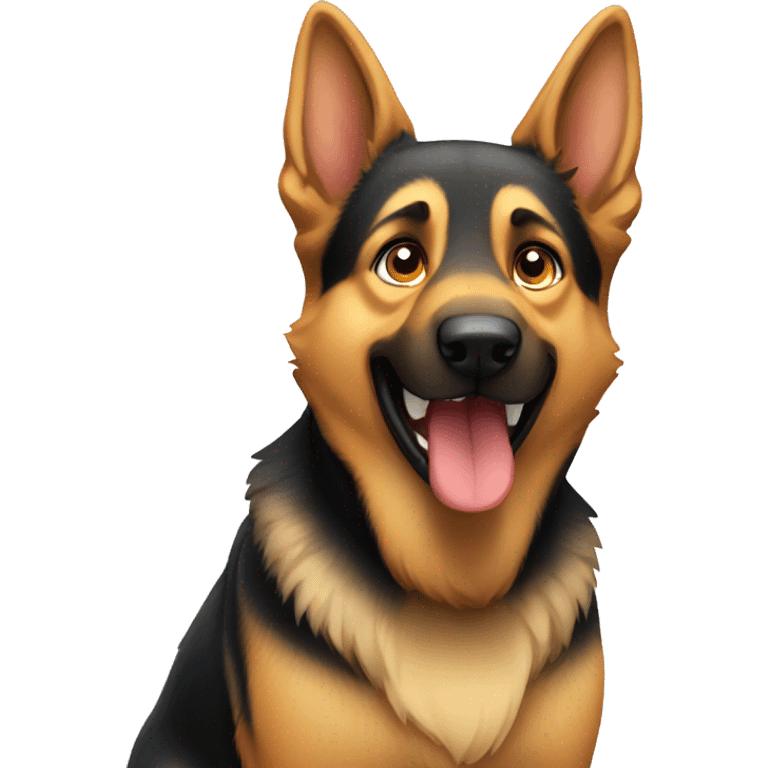 German shepherd barking emoji