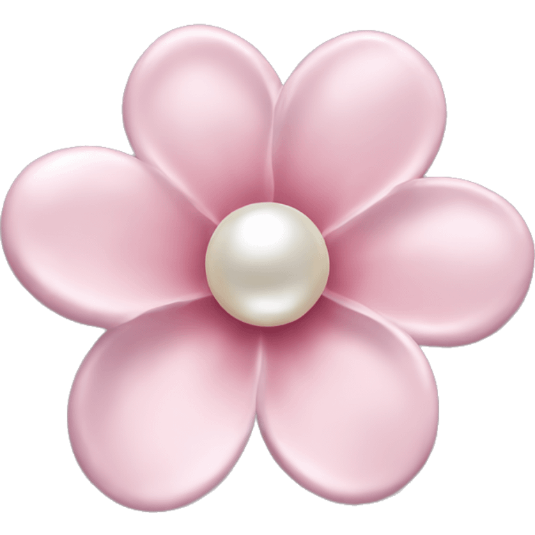 Pearl light pink flower emoji