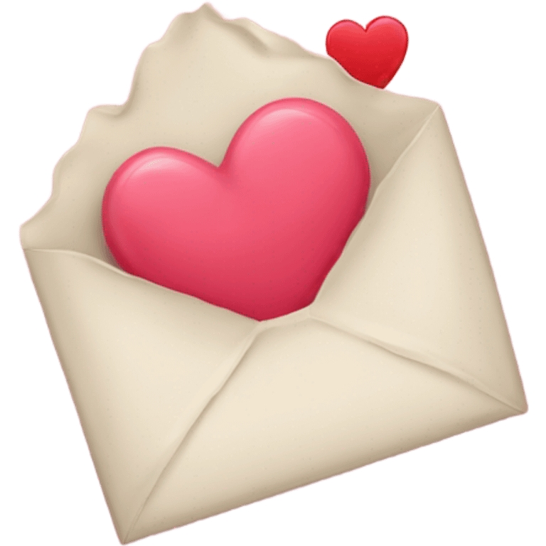 light pink ruffle stamp with a valentines letter inside emoji