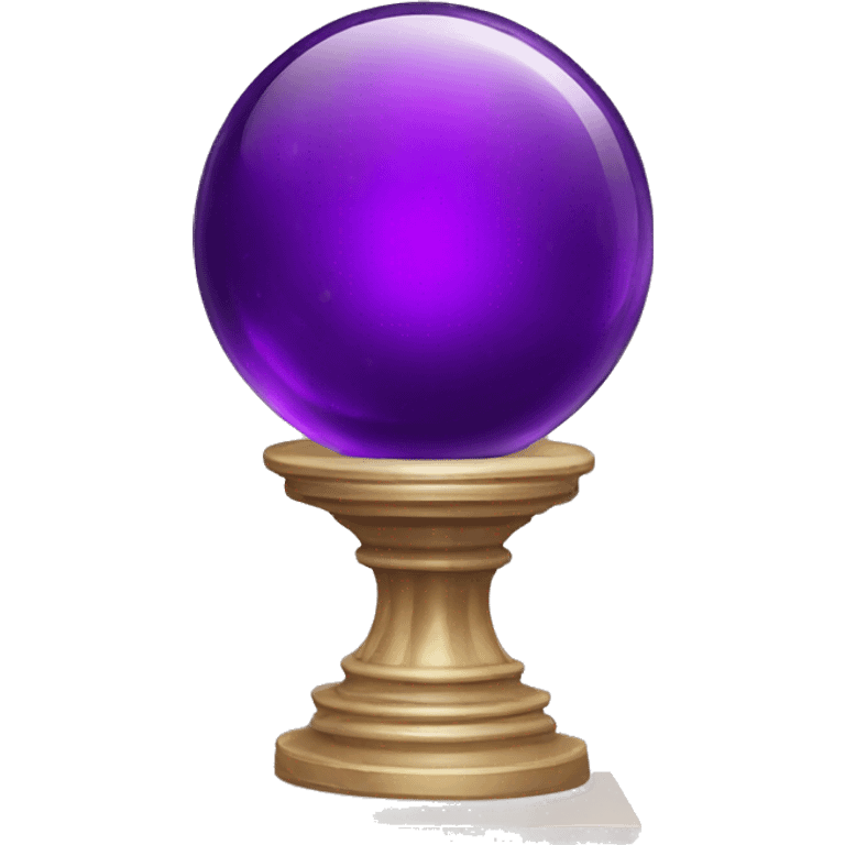 purple glass crystal ball on a pedestal emoji