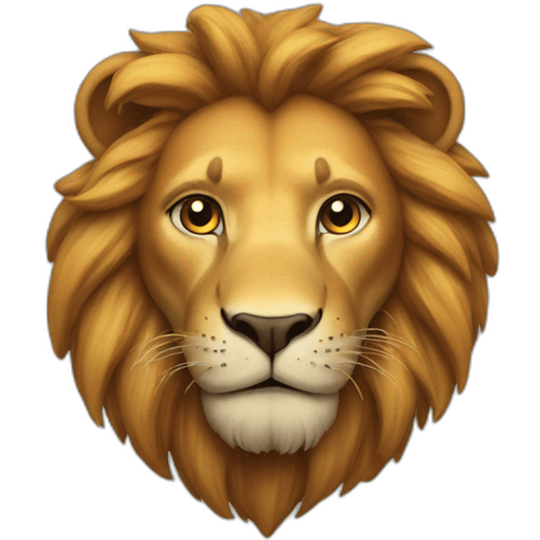 Lion in king emoji