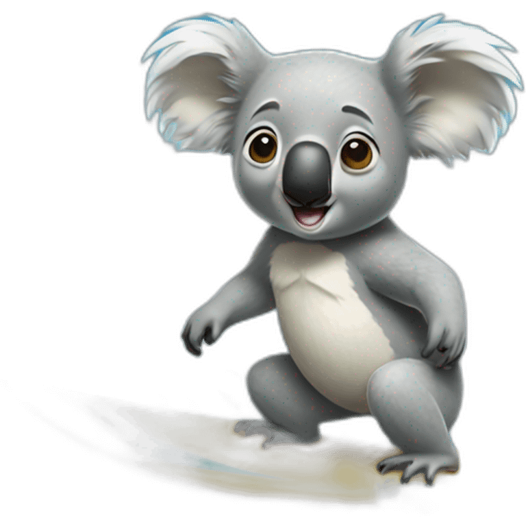 Koala qui surf emoji