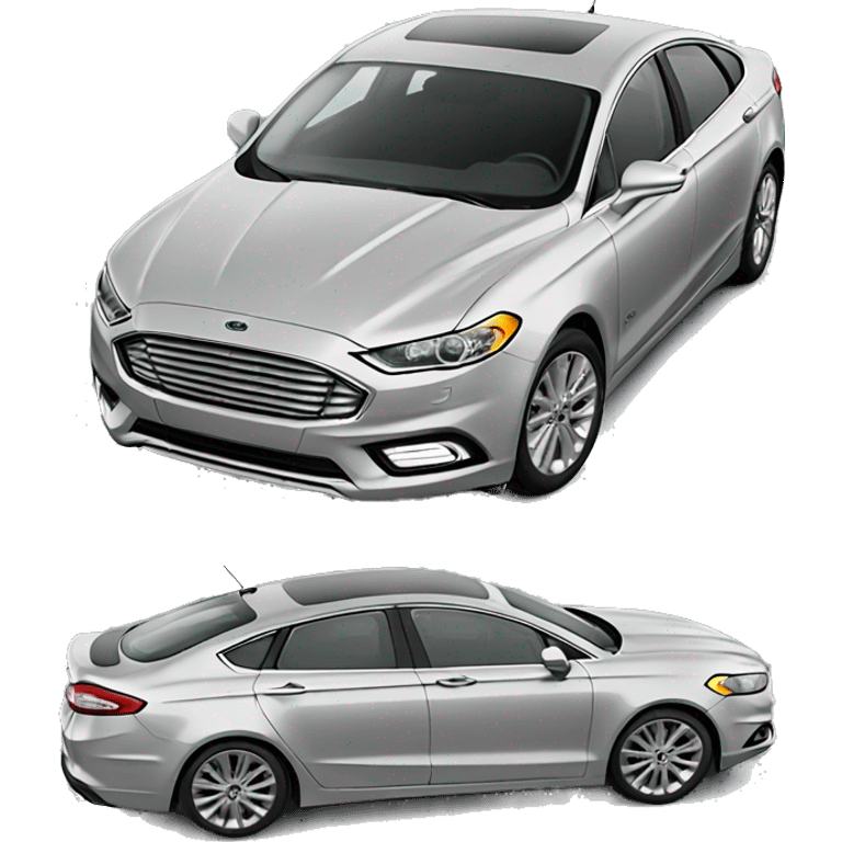 ford fusion car grey color emoji