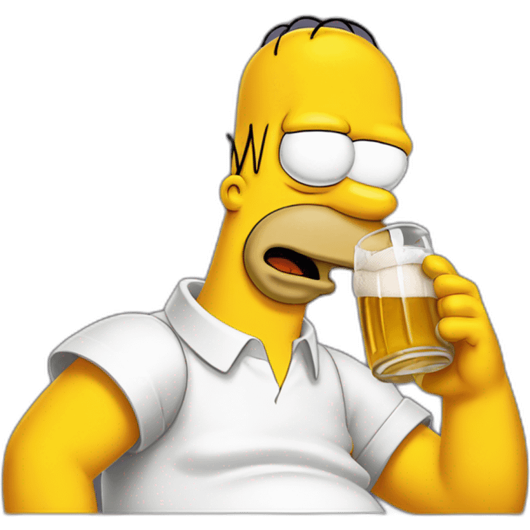 Homer Simpson drinking beer emoji