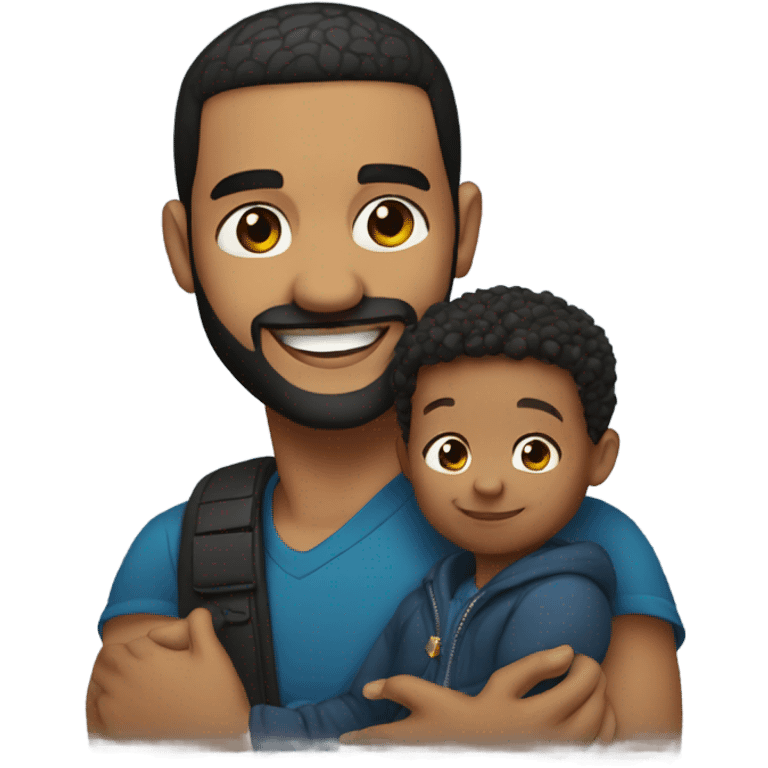 Drake holding a kid emoji