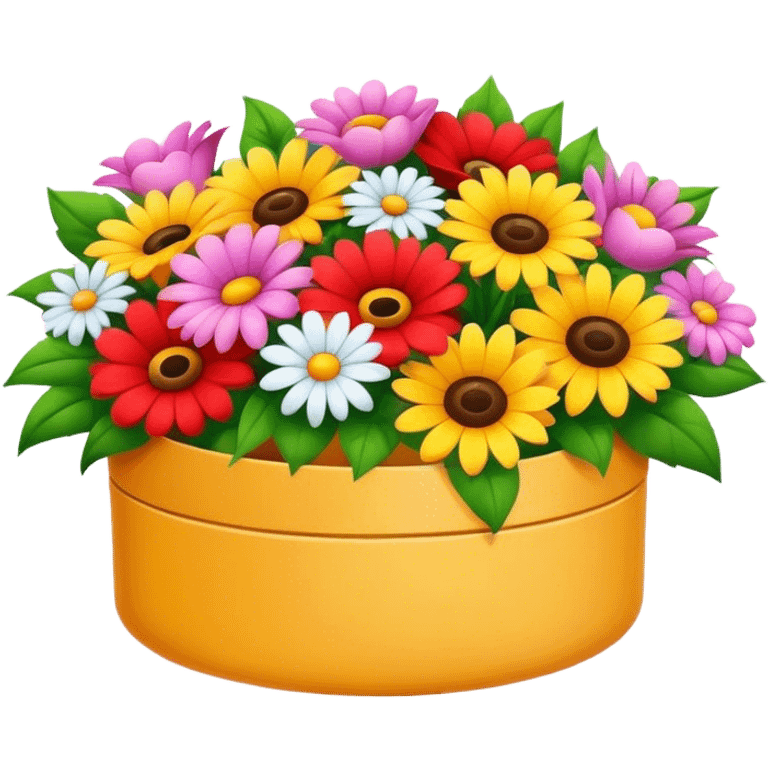 roun box for folwers emoji