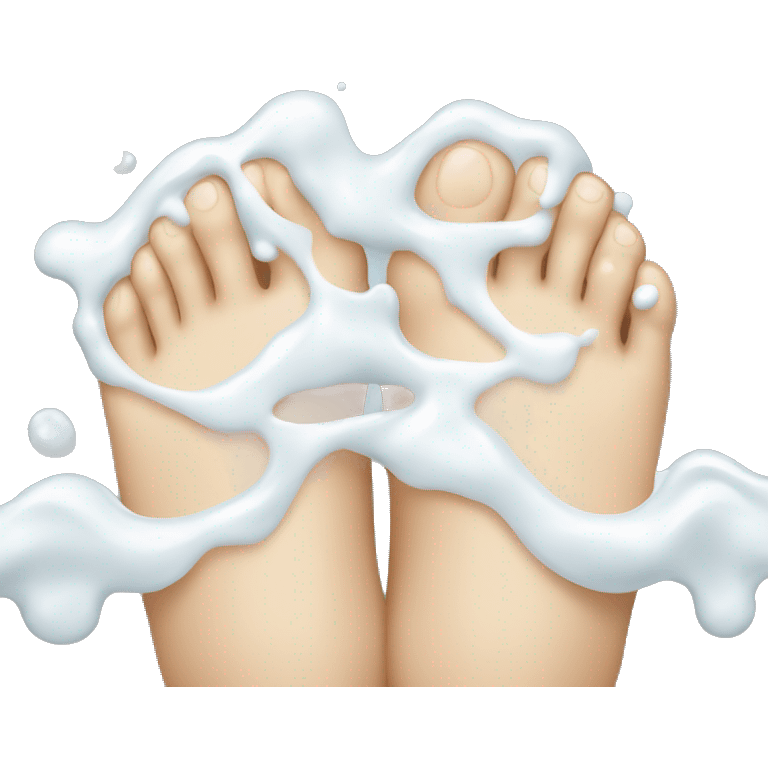 Feet covered in milk emoji