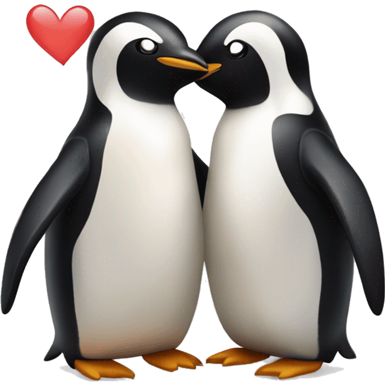 Penguins in love emoji