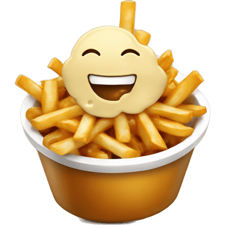 Poutine qui mange une poutine emoji