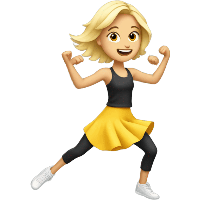 Blond girl dancing emoji