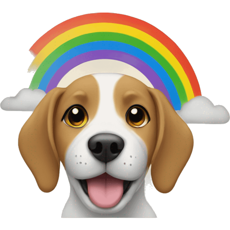 rainbow with dog emoji