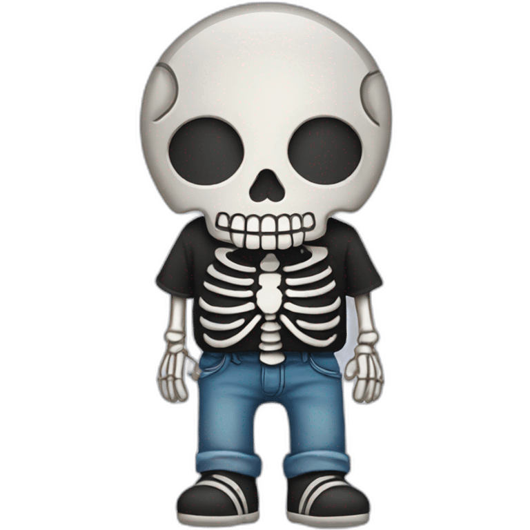 Skeleton wearing tshirt emoji