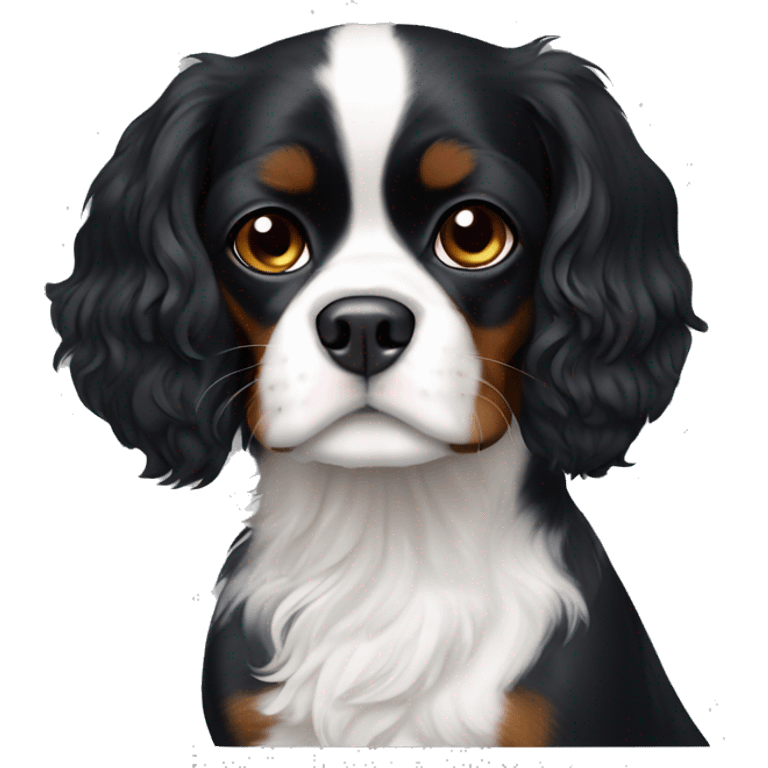 Black Cavalier king but has a white stripe on chest and a bit of white on chin emoji