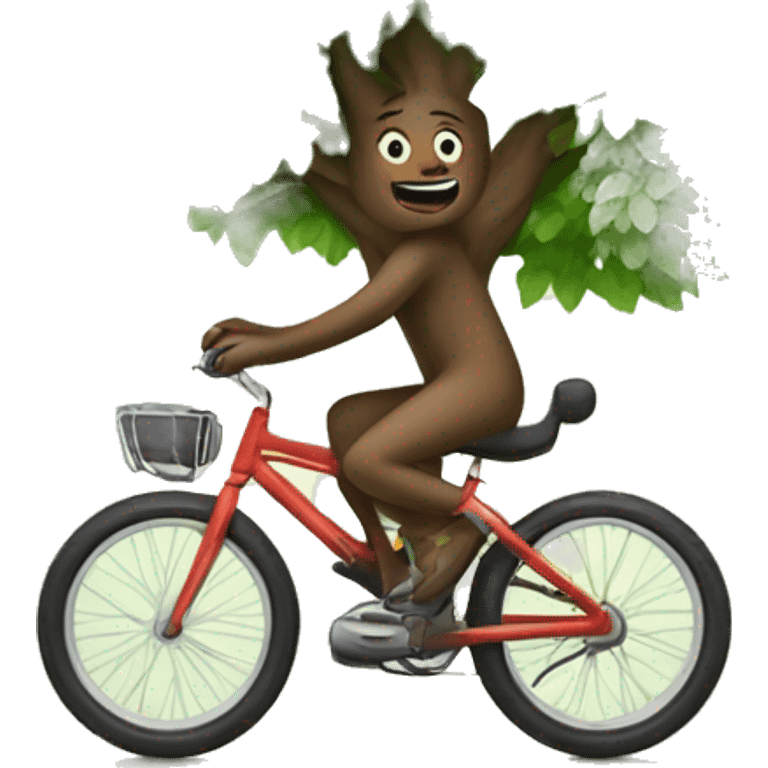 Tree riding a bike emoji