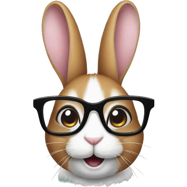 bunny with glasses emoji