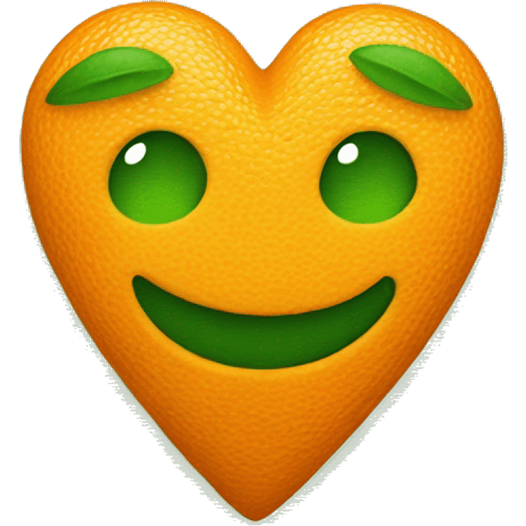 orange and green heart emoji