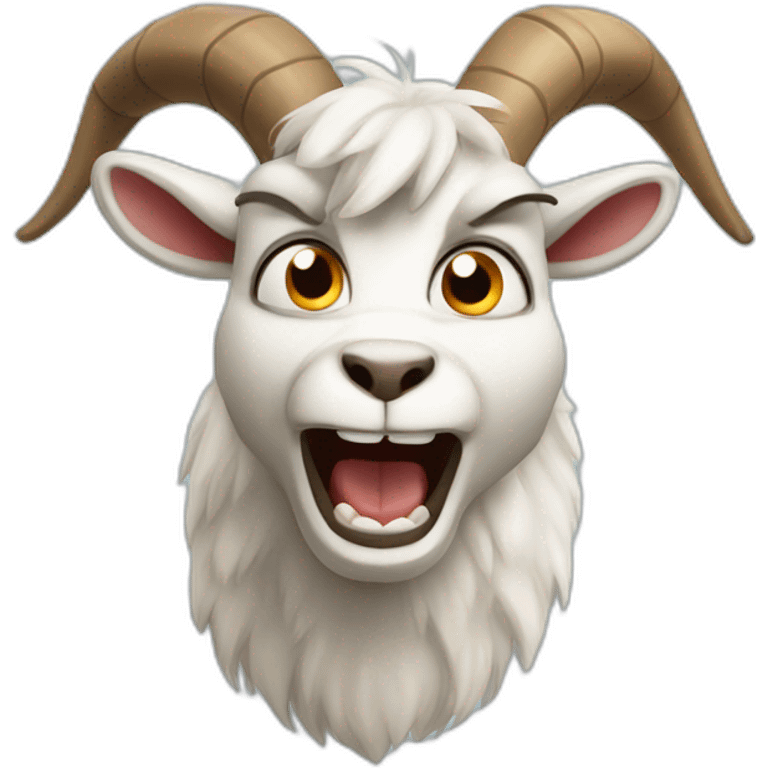 angry cartoon goat emoji