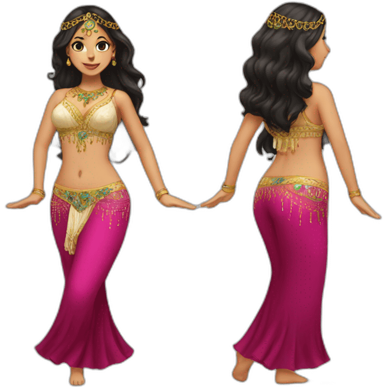 bellydance brunette emoji