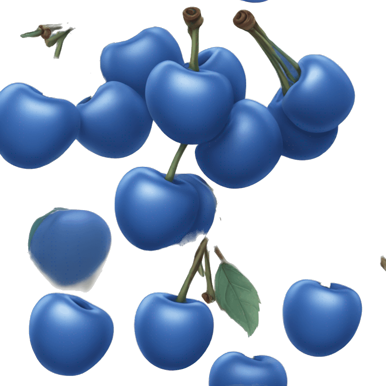 A blue cherry emoji