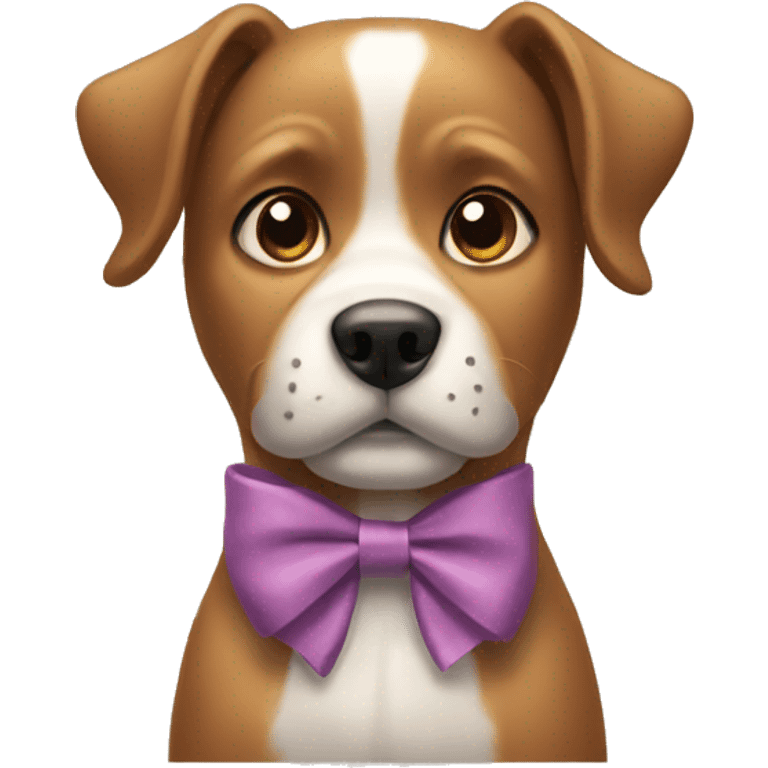 Dog with bow  emoji