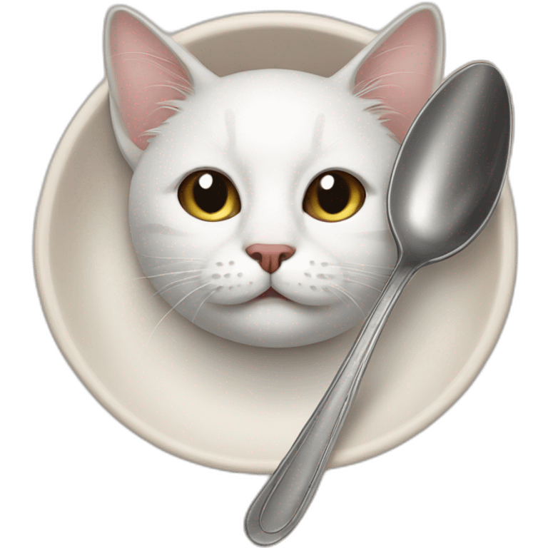 cat but he is a spoon emoji