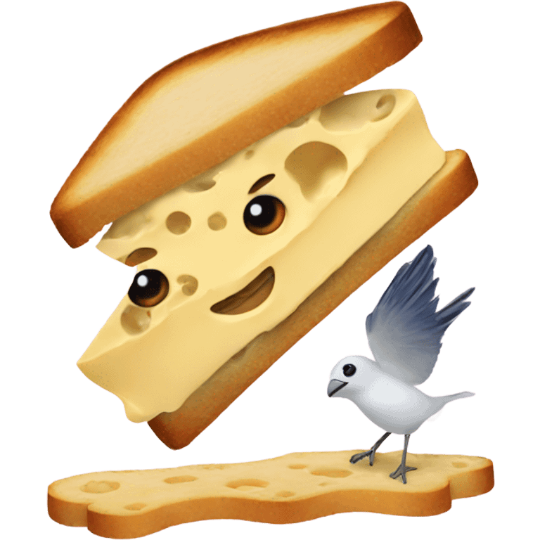 Bird cheese sandwich  emoji