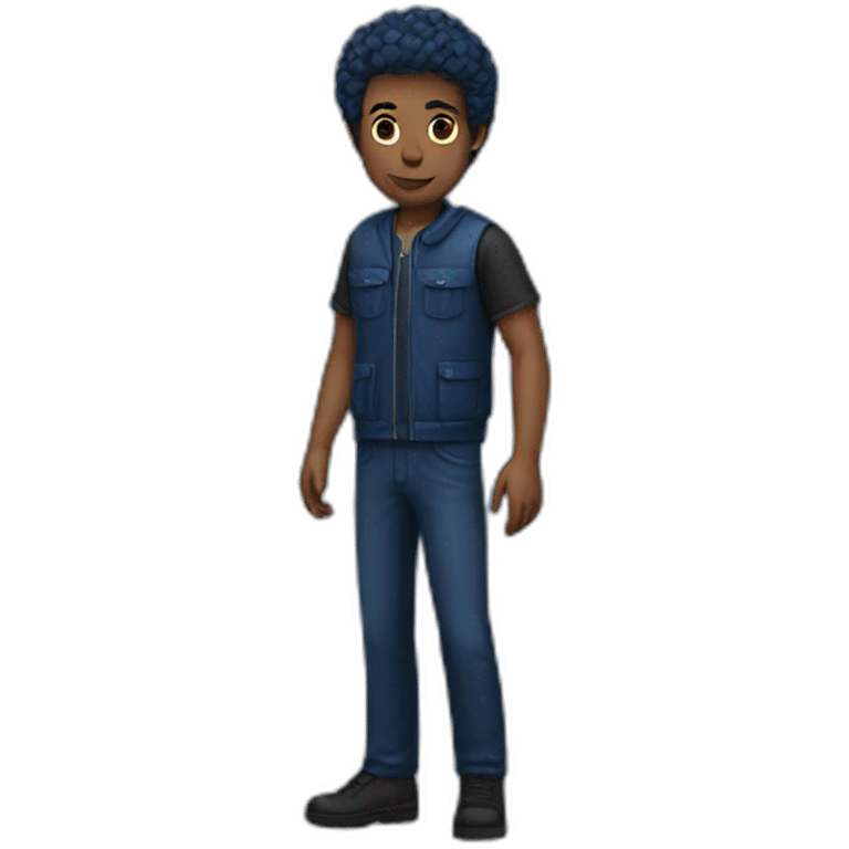 developer dark blue outfit emoji