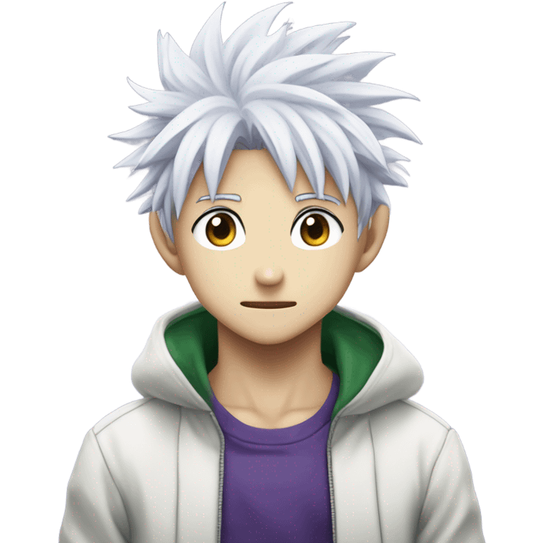 Killua zoldyck from the anime Hunter X Hunter emoji