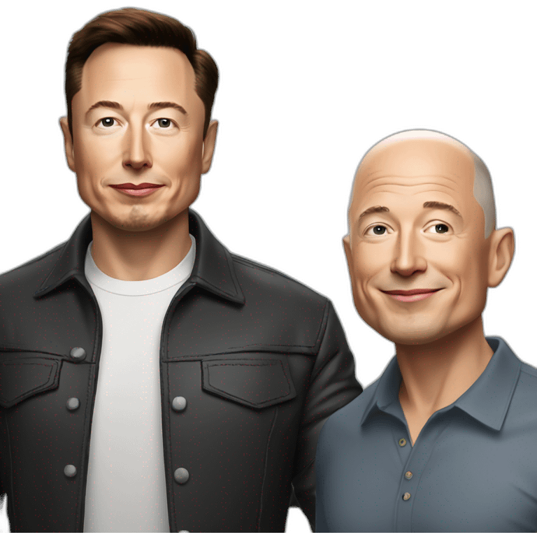 elon musk et jeff bezos emoji