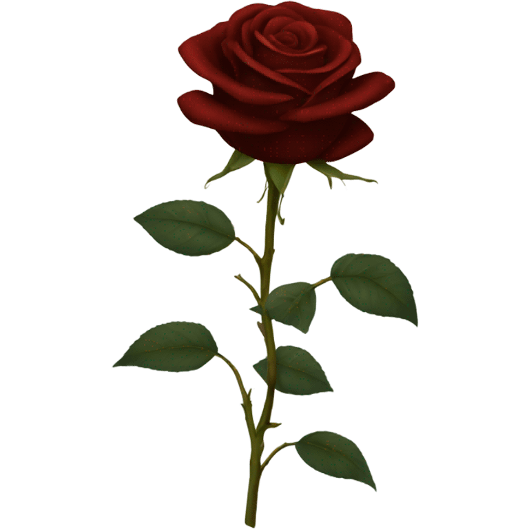 Dark red rose emoji