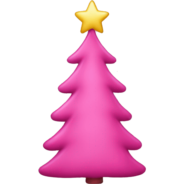 Pink Christmas tree emoji