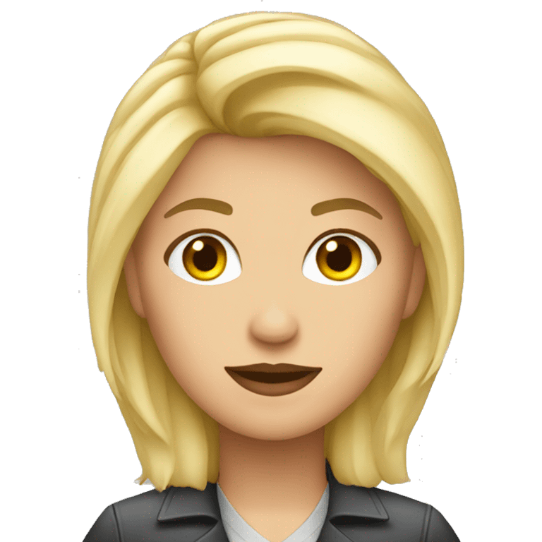 Mujer rubia criminalista emoji