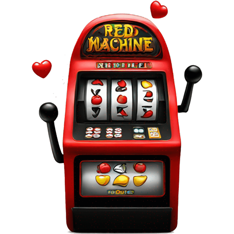 Red and black slot machine emoji