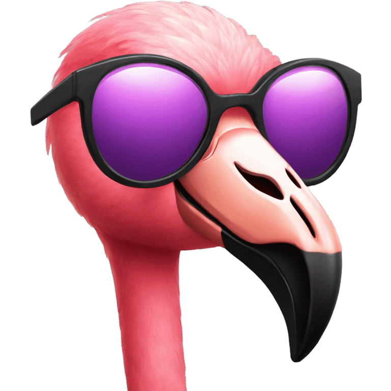 Flamingo with sunglasses  emoji