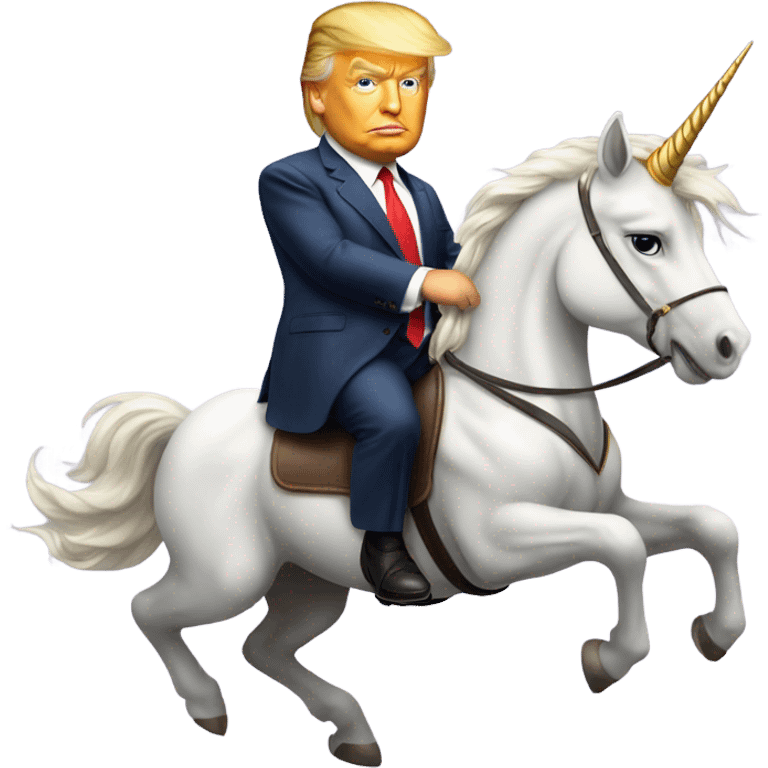 trump riding a unicorn emoji