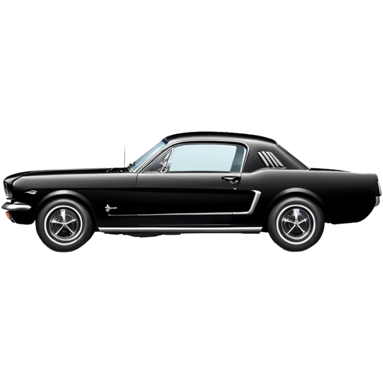 Sideview Black 1965 Ford Mustang emoji