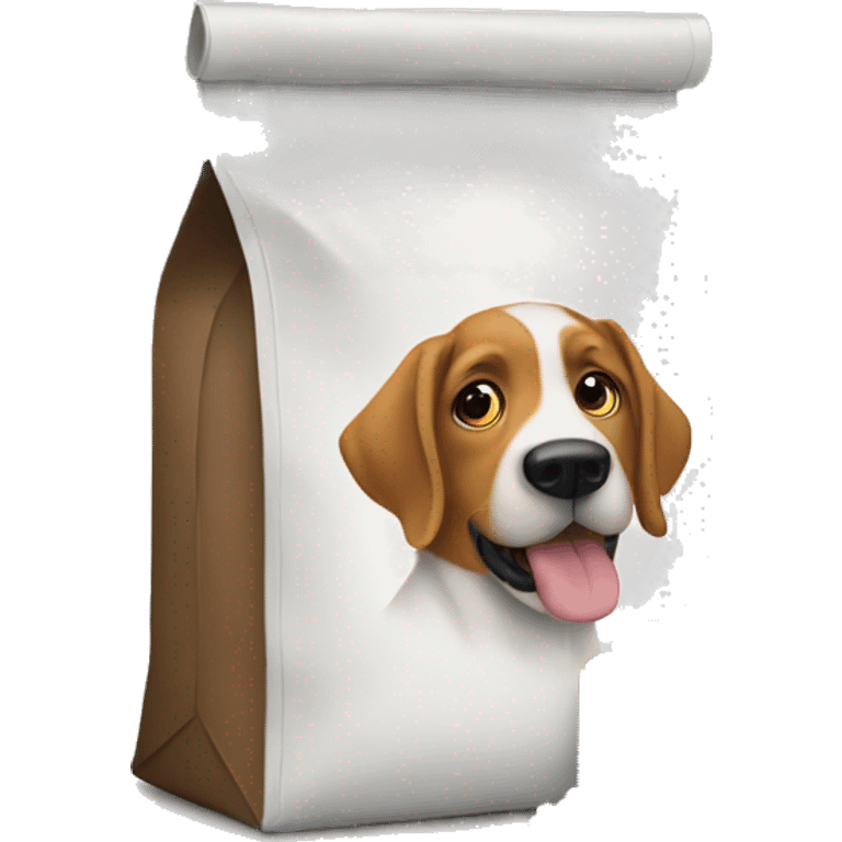 A bag of dog food emoji