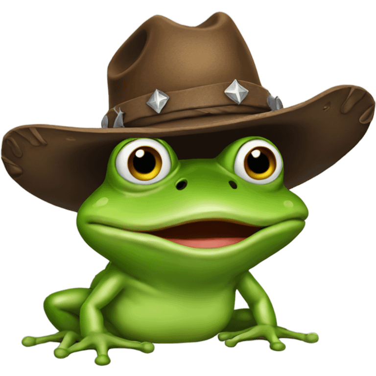 Cowboy frog emoji