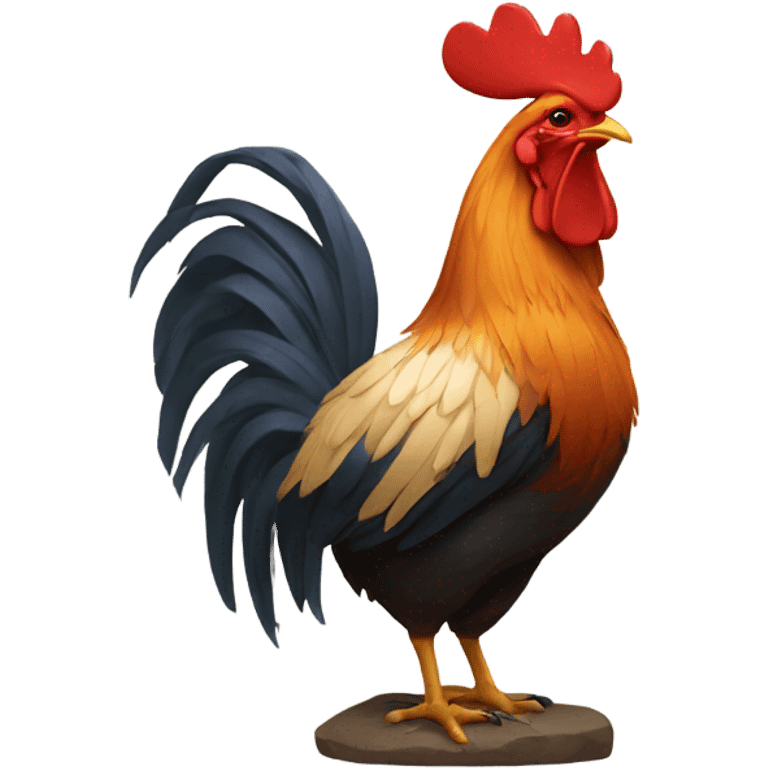 Meditating rooster emoji