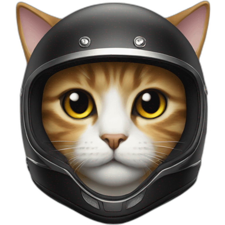 cat motorcyle helmet emoji