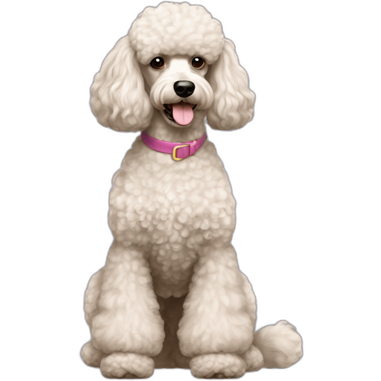 Dog Standart Poodle full body emoji