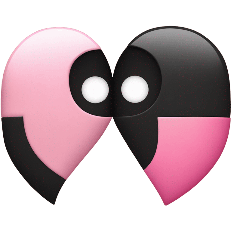 Pink and black heart emoji